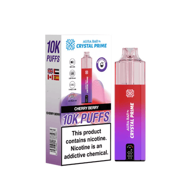Crystal Prime Aura Bar 10K Prefilled Pod Kit Box of 5 - Vapewholesalesupplier